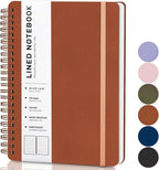 ABERLLS Brown Lined Spiral Journal Notebook by ABERLLS