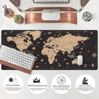 World Map Desk Mat Historical World Map Desk Pad Extra Large Computer Mouse Pad - Image 5