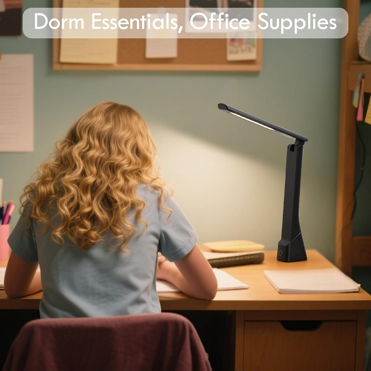 WILIT Rechargeable LED Desk Lamp with Torch Light for Office Home,Cordless Ba...