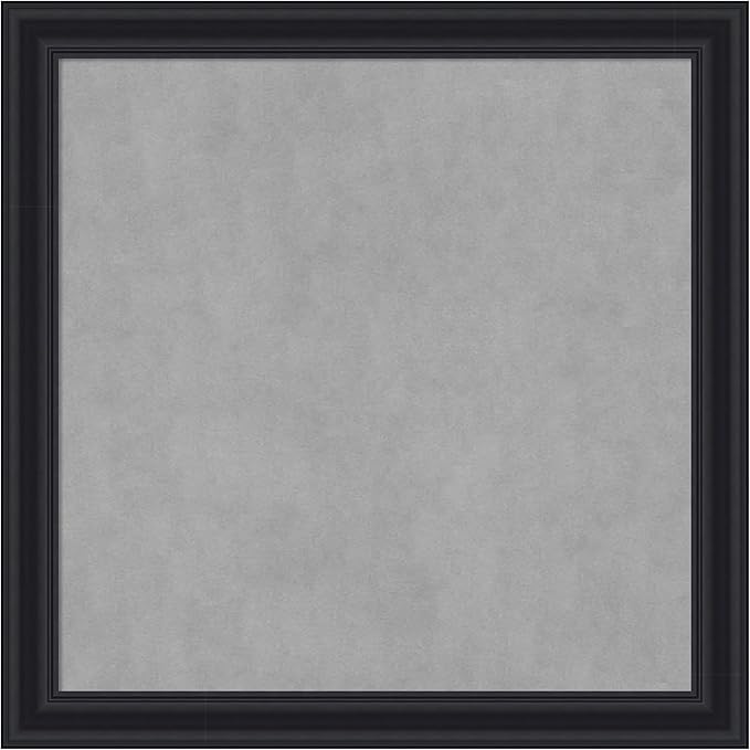 Amanti Art Black Framed Magnetic Board 28x28 Medium Vision Board by AmantiArt
