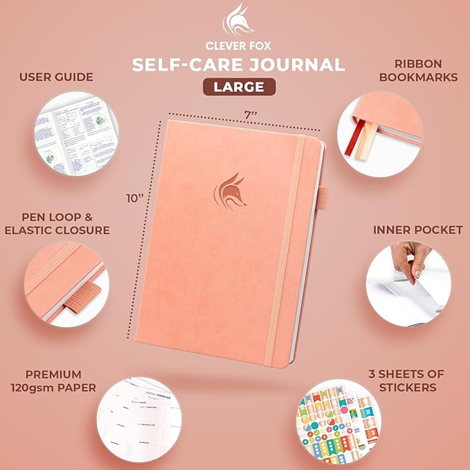 Clever Fox Self-Care Journal – Wellness & Daily Reflection Notebook – Mental - Image 5