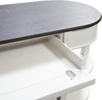Liberty Furniture Allyson Park Opt L Shaped Desk Set with Locking File Drawer Cottage Home Office Storage - Wirebrushed White, Charcoal Tops Oak Wood