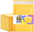 Ctarsthome 52Pack Yellow 3.5x5inch Kraft Bubble Mailers Small Business Mailing by Ctarsthome