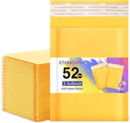 Ctarsthome 52Pack Yellow 3.5x5inch Kraft Bubble Mailers Small Business Mailing by Ctarsthome