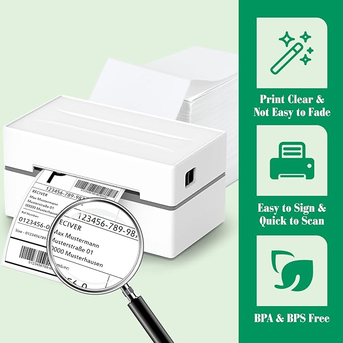 METRONIC Shipping Labels 4x6 500 PCS Fanfold Direct Thermal Labels, Perforated - Image 4