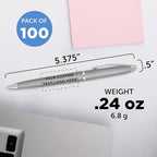 DISCOUNT PROMOS Custom Langham Ballpoint Pens Set of 100, Personalized Bulk Pack - Image 5