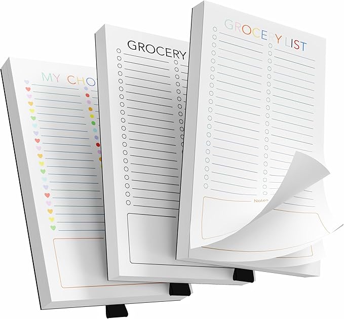 SooHeeRange 3 Pack Magnetic Grocery List Pad by Unknown