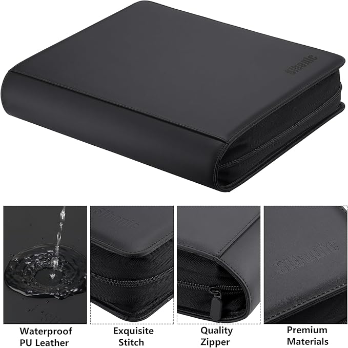 Sibonic 9 Pocket TopLoader Binder, Holds 360 3”x4” Toploader Hard Cases - Image 6