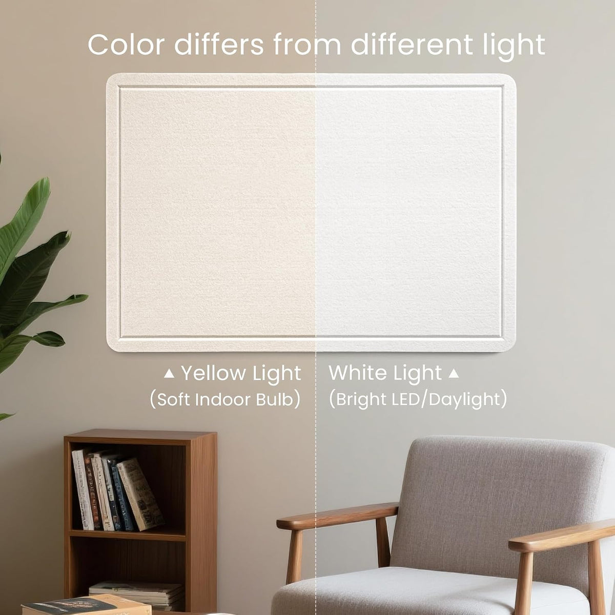 Felt Bulletin Board 36x24 inches, Decorative Pin Board for Home & Office