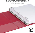 Samsill Durable 1.5 Inch Binder, Made in the USA, Round Ring Customizable Clear - Image 3