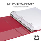 Samsill 1.5 Inch 3 Ring Binders, Made in USA, Economy Round Ring, 325 Sheet - Image 3