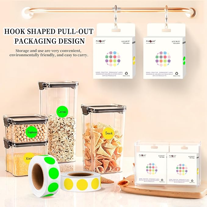 PARLAIM 2 Rolls 2000PCS 3/4" Round Circle Color-Code Dot Stickers, 2 Color - Image 7