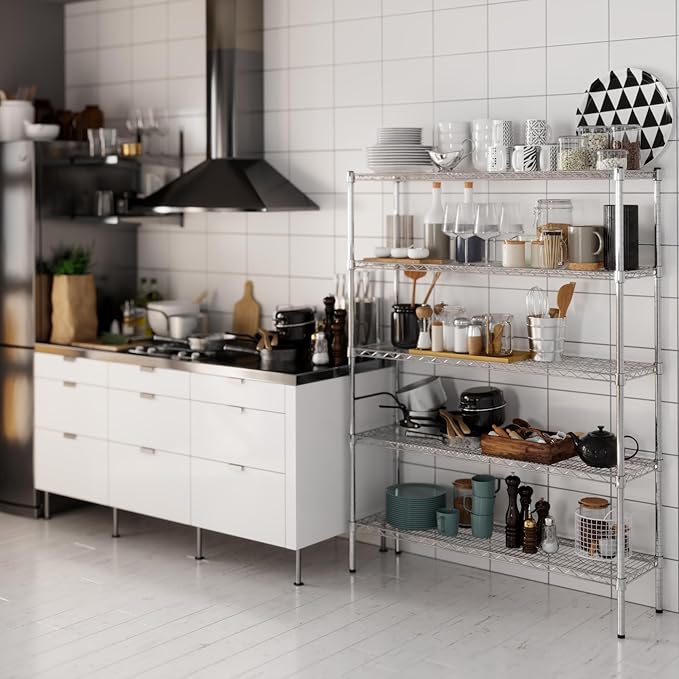 Regal Altair 14" Deep x 48" Wide x 64" Height Wire Shelving Kit | 5-Tier | NSF - Image 6