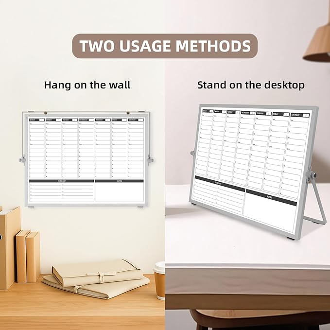 Planning Boards, Double-Sided Weekly Calendar Schedule Board - Image 3