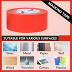 BOMEI PACK Red Painters Tape 1 Inch - Image 7