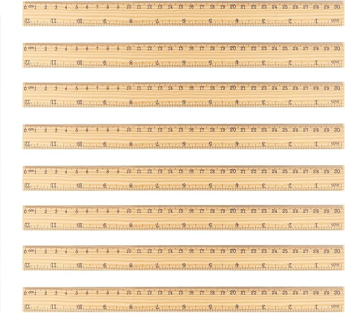 144 Packs Wooden Rulers, 12 Inch Double Sided Wood School Ruler - Image 2