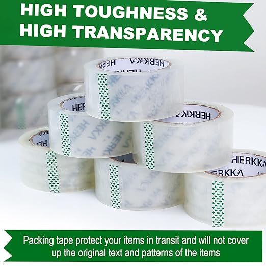 HERKKA Clear Packing Tape, 36 Rolls Heavy Duty Packaging Tape - Image 2