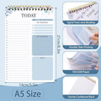 Thboxes 2 Packs To Do List Notepad, Totally 208 Pages To Do List Notebook A5 - Image 2