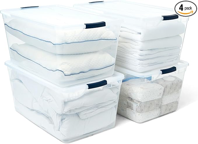 Rubbermaid Cleverstore 95 Qt Clear Storage Bins by Rubbermaid