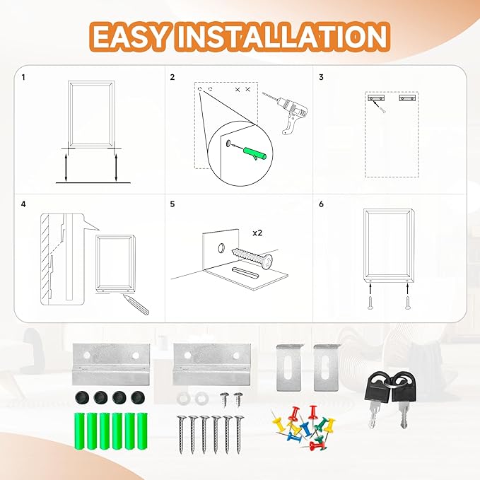 Enclosed Bulletin Board with Locking Door, Outdoor Bulletin Board Weatherproof - Image 6