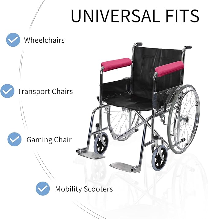 SPRING SEAON Wheelchair Armrest Covers 2 Pack Soft Memory Foam Wheelchair - Image 3