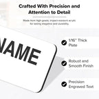 Custom Engraved Name Tags, Magnetic White Name Tags, Personalized Name Tags - Image 3