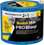 ScotchBlue PROSharp Painter's Tape 1.5 Inch Wide 3 Rolls Blue Tape Protects by ScotchBlue