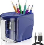Electric Pencil Sharpener Heavy-Duty Helical Blade Sharpener USB/Battery by RIYO+RIYO