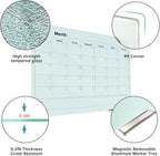 Magnetic Monthly Calendar Glass Whiteboard - Image 2