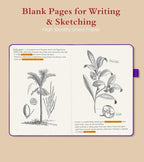 PAIBAS Blank Journal Notebook for Women Men, 160 Pages, A5 Hardcover Sketchbook - Image 3