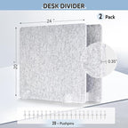 AMUSIGHT 2 Pack Acoustic Desk Dividers - Image 2
