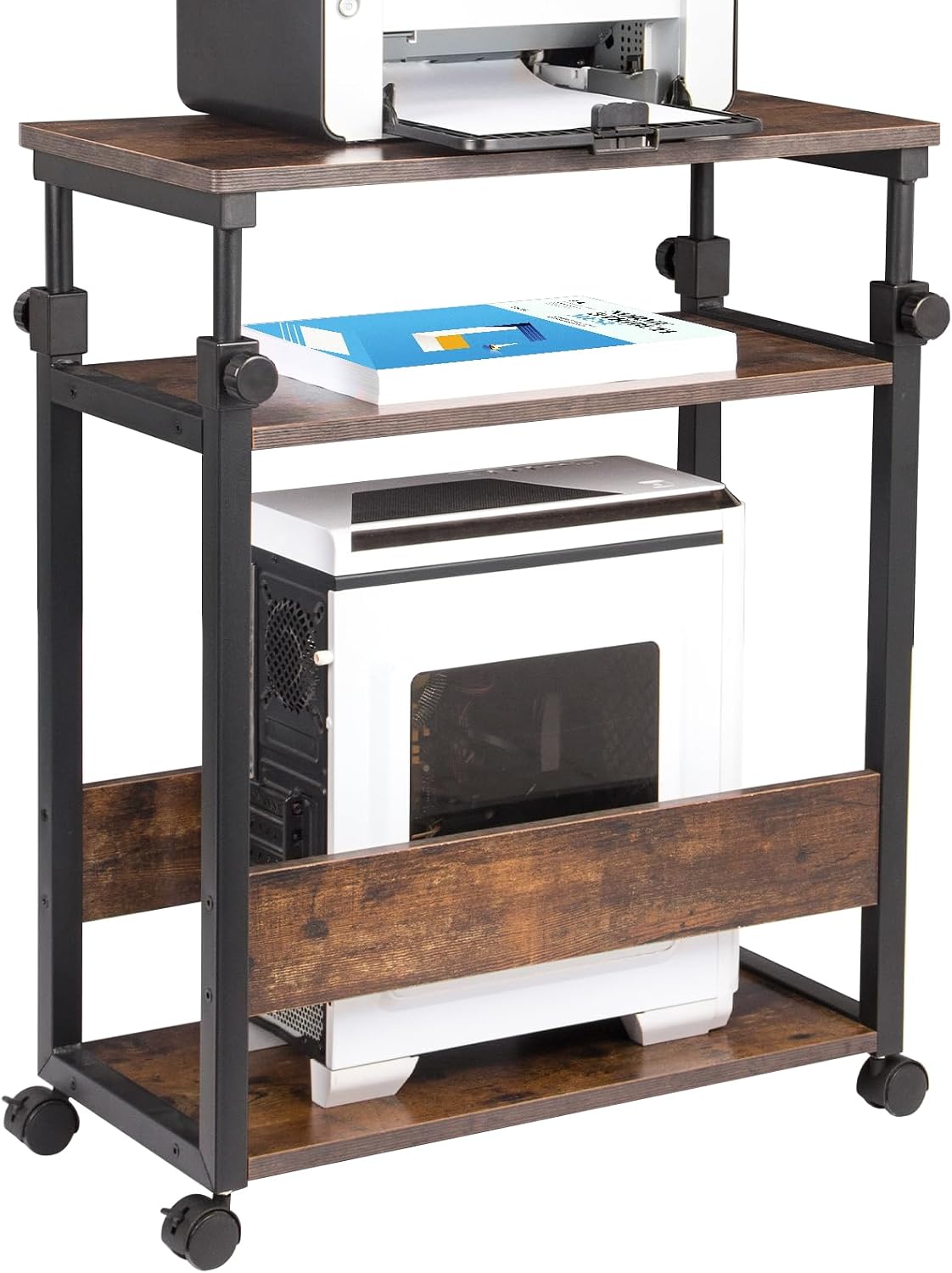 TooCust Height Adjustable Computer Tower Stand, Computer & Machine Carts