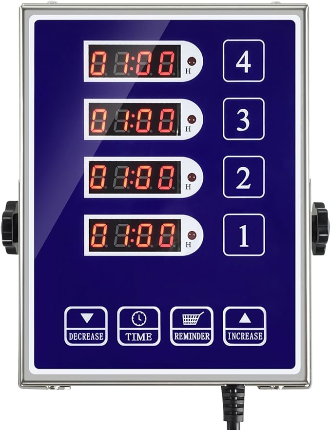 Precision Kitchen Timers for Cooking – 4 Channel Commercial Kitchen Timer by YOOYIST