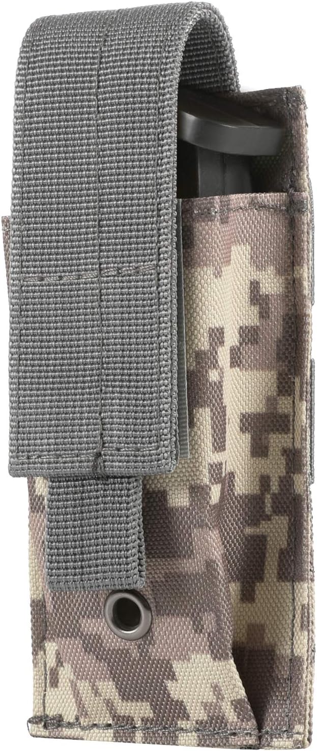 Tactical Single/Double Pistol Mag Pouch Outdoor Molle Open-Top Magazine Pouch by FRTKK