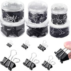 208 PCS Binder Clips Assorted Sizes – 0.6"-2" Black Metal Paper Clamps by Unknown