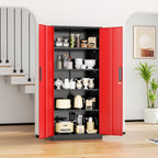 intergraet metal storage cabinet with adjustable shelves, garage, view 9