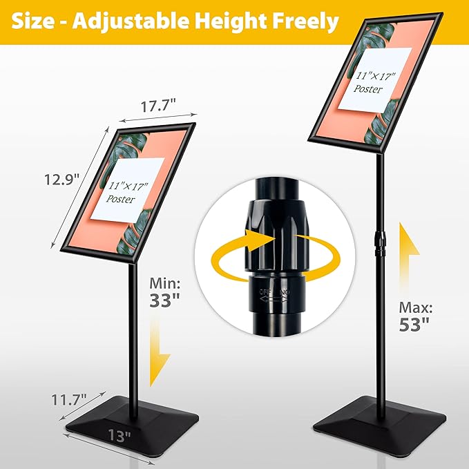 VAIIGO 11"x17" Pedestal Poster Sign Holder Stand - Image 5
