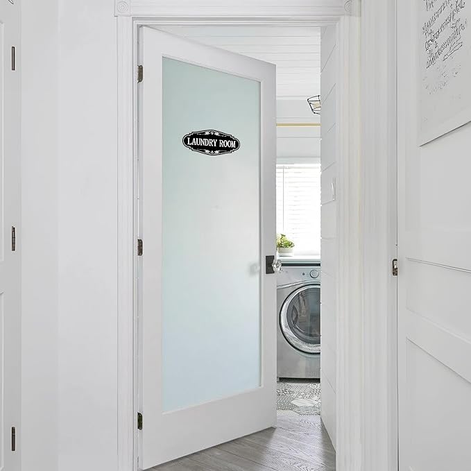 Laundry Room Door Sign for Business and Home，Self-adhesive Waterproof Cute - Image 5