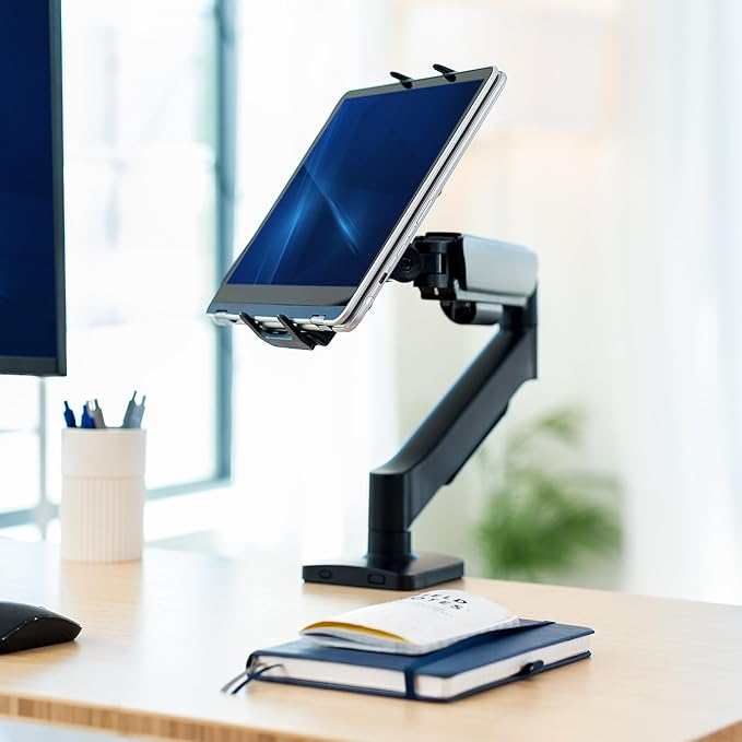 VIVO Height Adjustable Counterbalance Mechanical Arm Tablet Desk Mount - Image 2
