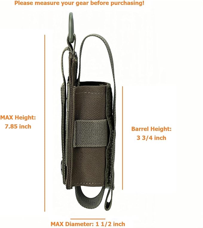 Tactical Flashlight Holster MOLLE Torch Holder MK4 OC/Mace Pepper Spray - Image 3