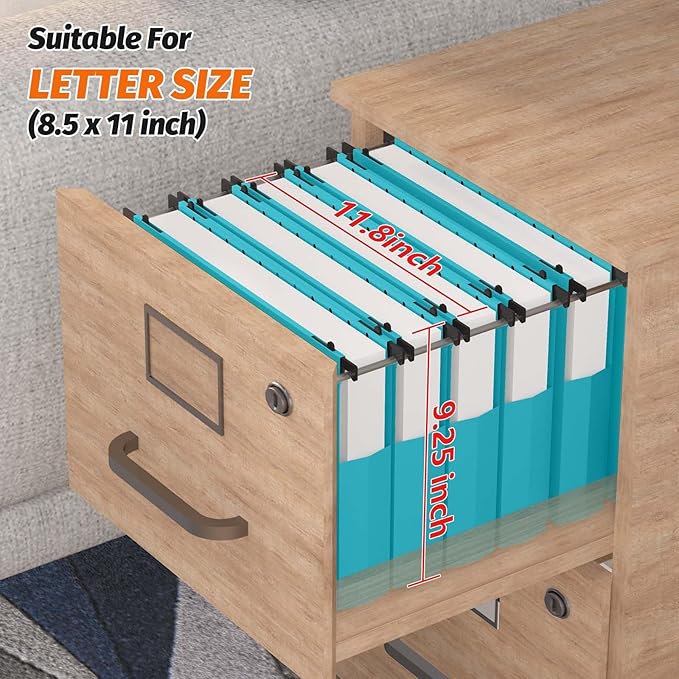 Shutex Extra Capacity Plastic Hanging File Folders, 12 Pack Reinforced - Image 3