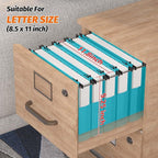 Shutex Extra Capacity Plastic Hanging File Folders, 12 Pack Reinforced - Image 3