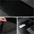 TORONATA Jersey Genuine Calfskin Leather Desk Pad, Office Desk Mat - Image 6