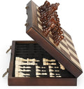 Magnetic Wooden Chess Set for Adults Kids 17'' Chess Board by Hurdaos