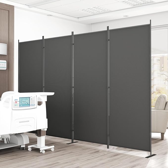 Helios&Hestia 4-Panel 6 ft Tall Indoor Folding Room Divider, Portable Privacy - Image 8