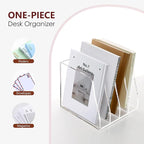 SANRUI Acrylic File Organizer, Compact Desk Organizer - Image 4