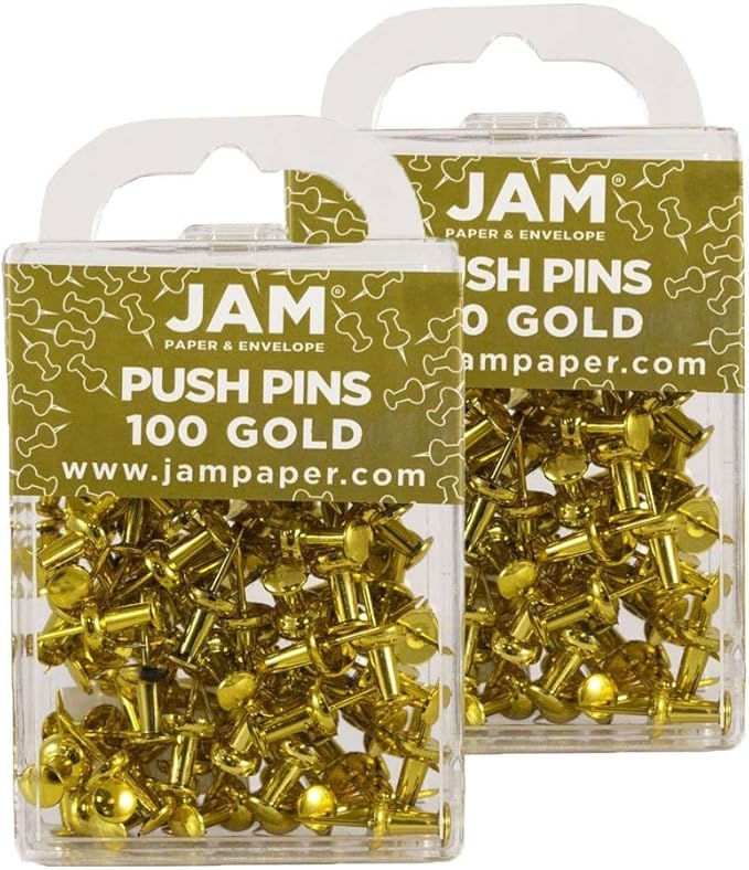 JAM PAPER Colorful Push Pins by JAMPaper