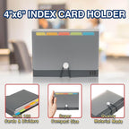 H4D 4x6 Index Card Case with 100 Heavyweight Ruled Index Cards and Dividers - Image 3