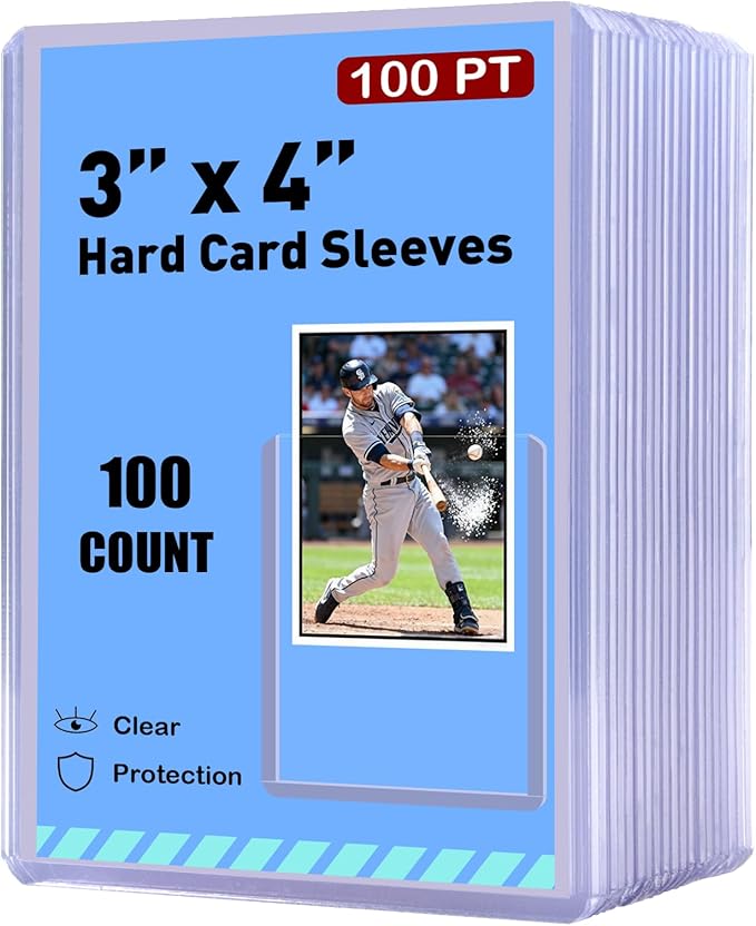 100ct 3"x4" Hard Card Sleeves by Unknown