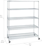 Seville Classics UltraDurable Heavy Duty NSF Solid Steel Wire Rack Storage Unit - Image 5
